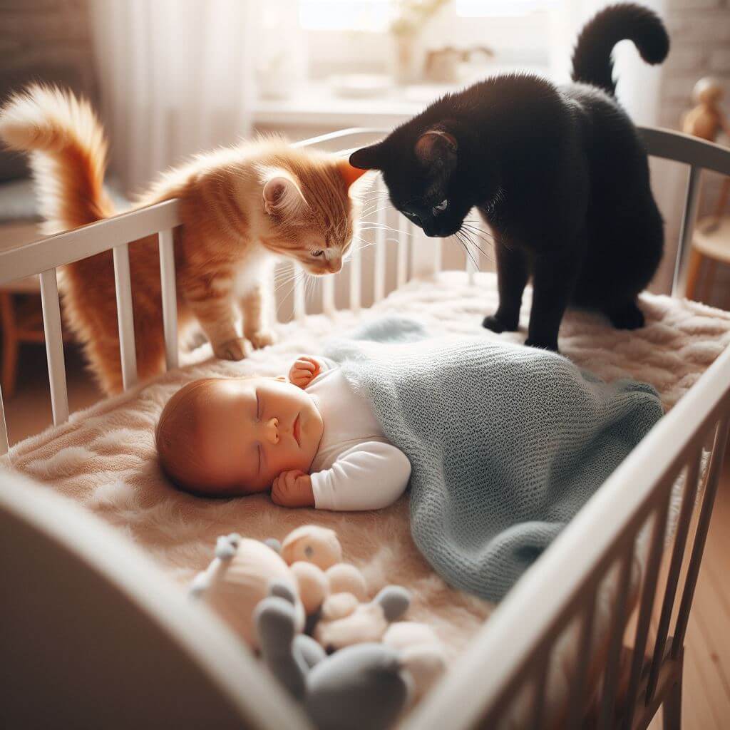 Newborn Baby into a Home with Cats